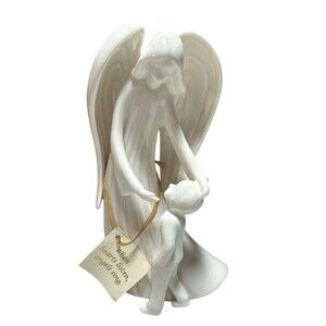 GUND Gifts- A Gift From‎ Heaven Porcelain Angel w/ Little Boy 6" Figurine